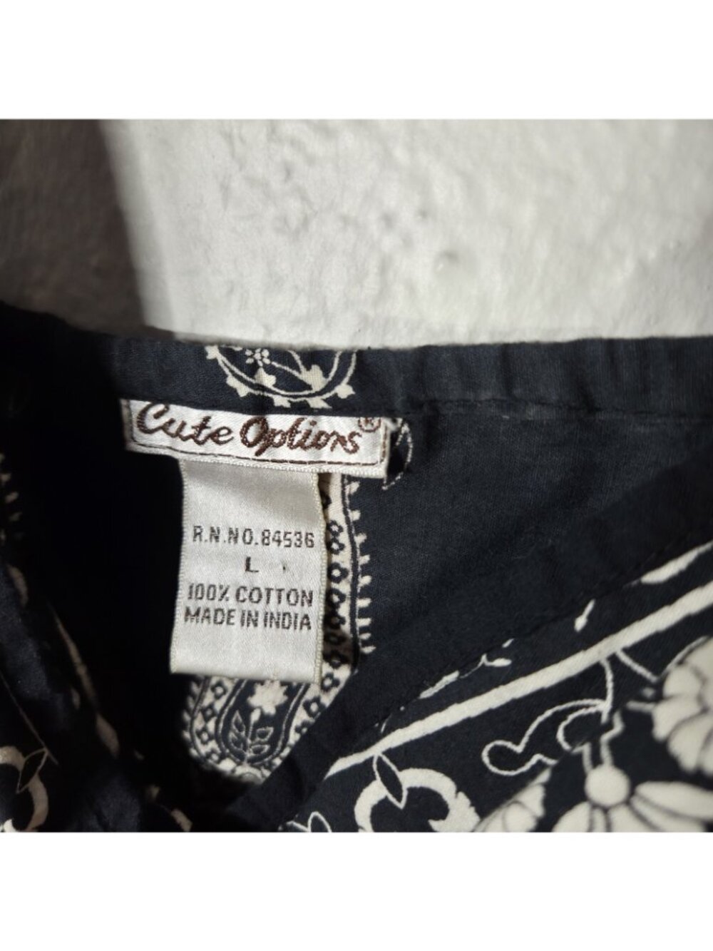 Cute Options VTG Black Bandana Style Print Spaghetti Strap Mini Dress Rayon Sz L - Picture 3 of 11